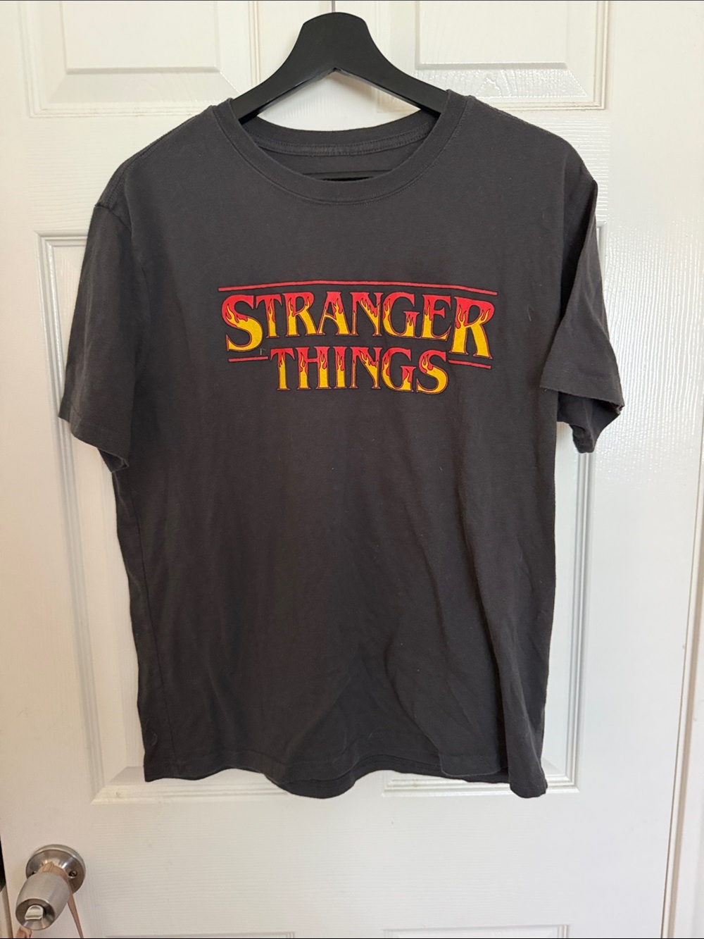 Stranger things  Black Graphic Tee